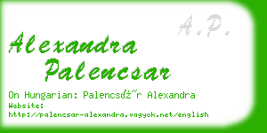 alexandra palencsar business card